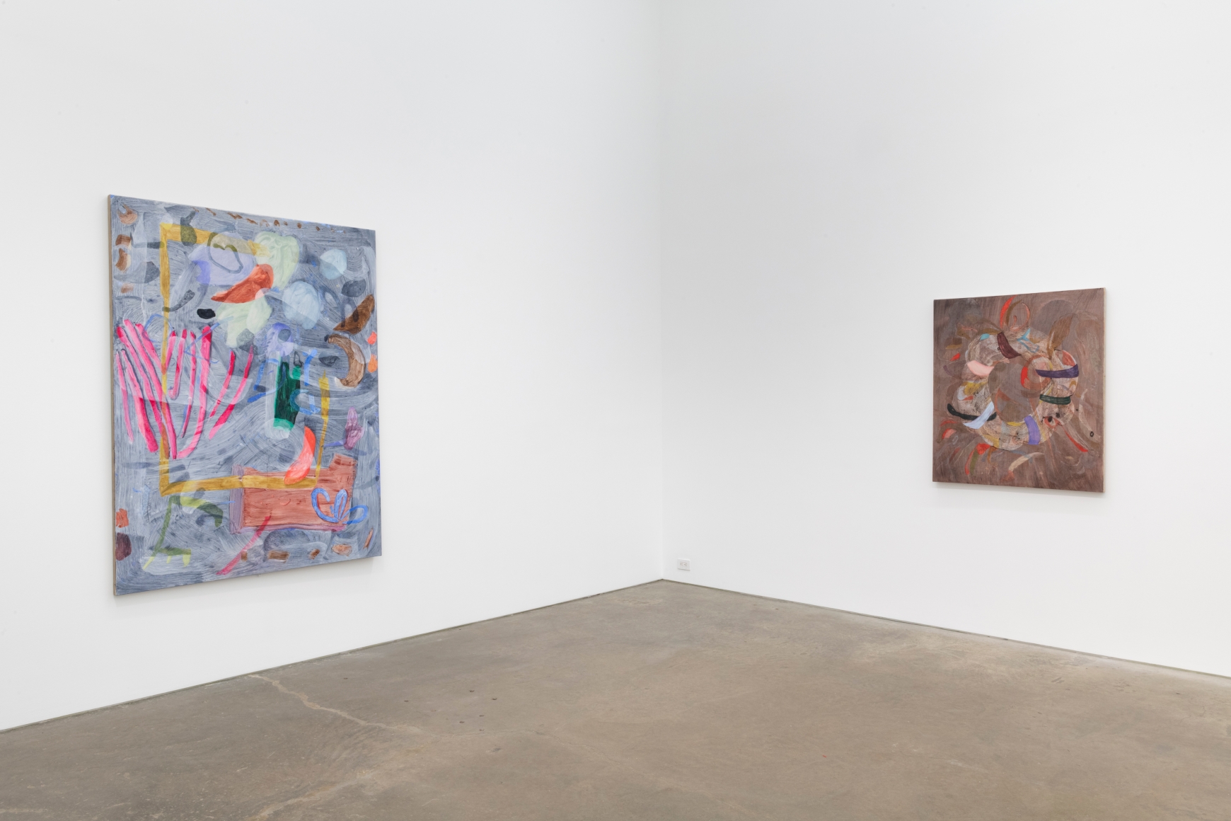 Clare Grill, installation view of There's the Air at Derek Eller Gallery, 2021