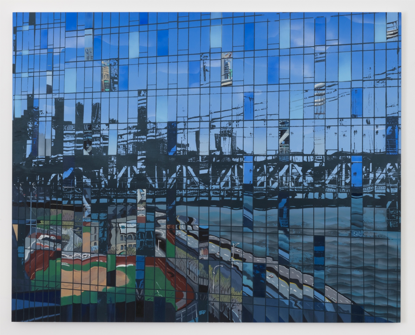 Bridge, 2020 Flashe, oil, acrylic on DiBond