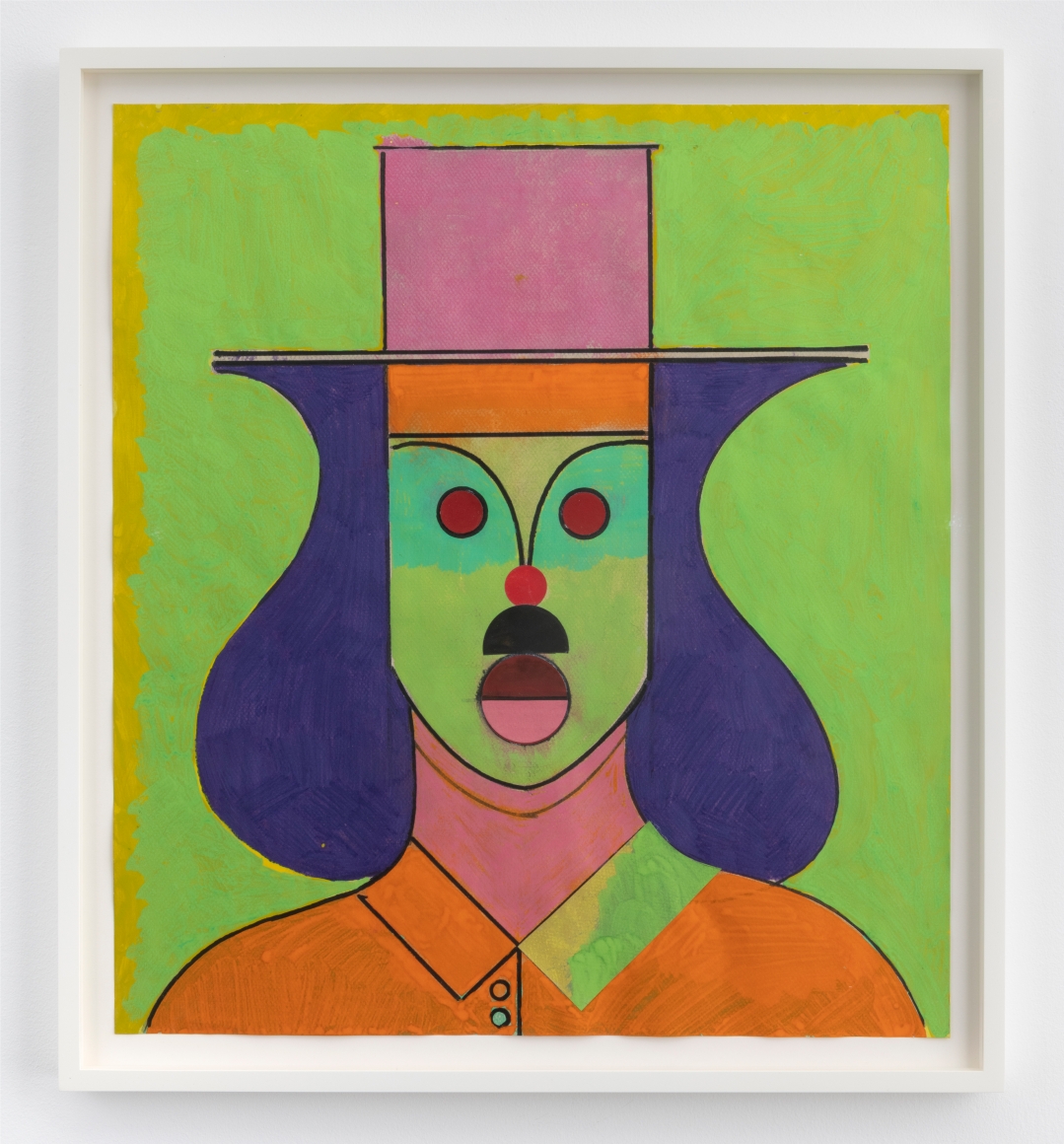 Untitled, 2020, gouache, ink, pen, and Flashe on paper