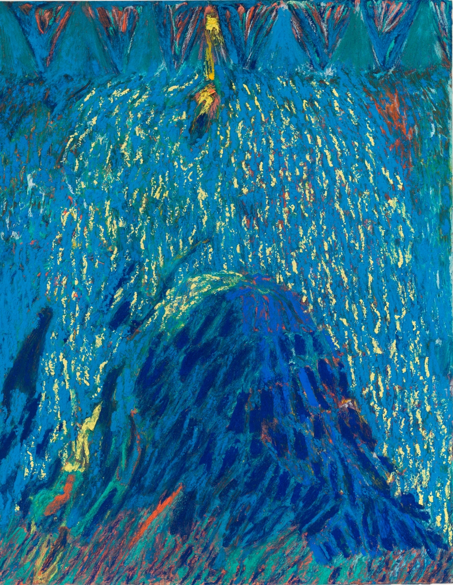 Untitled, 2018, soft pastel and oil pastel on paper