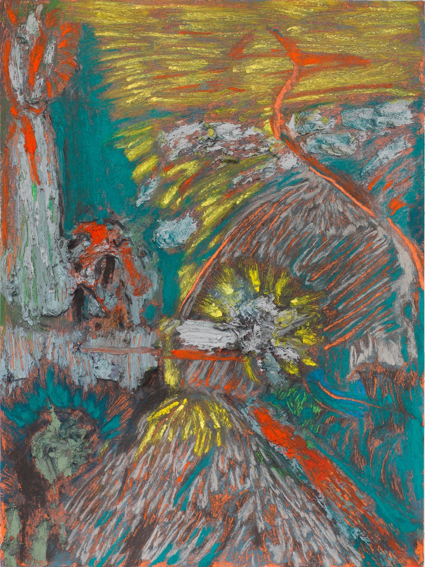 Untitled, 2018, soft pastel and oil pastel on paper