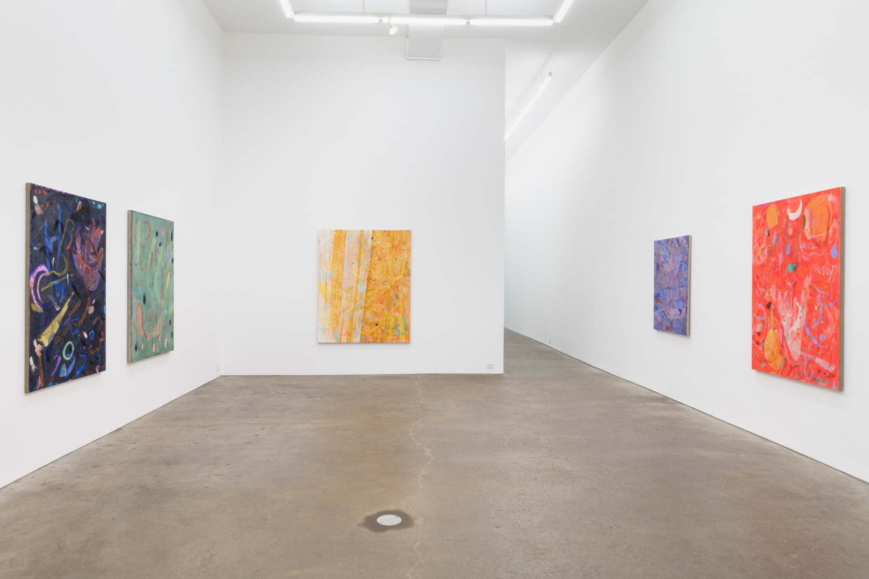 Clare Grill, installation view of There's the Air at Derek Eller Gallery, 2021