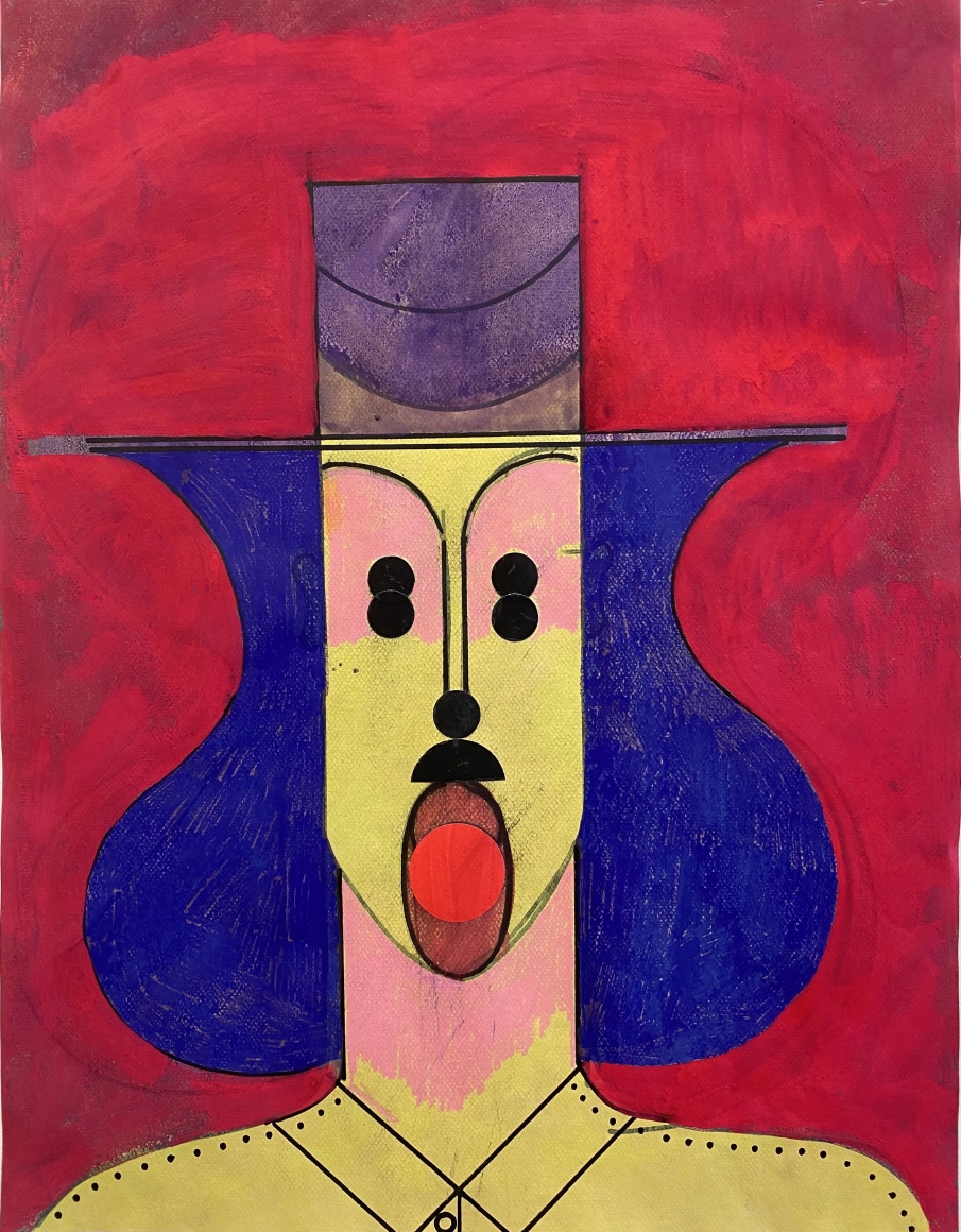 Untitled, 2020, gouache, ink, pen, and Flashe on paper