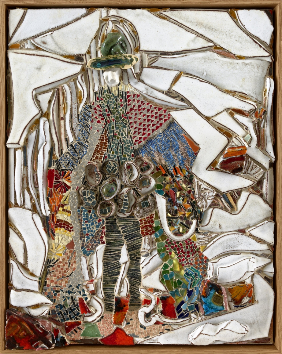 One Cannot be Betrayed if One has no People, 2019, natural stones and marble, smalti, fired and glazed ceramic, handpainted glass, stringer glass, terra puzzolane, on board