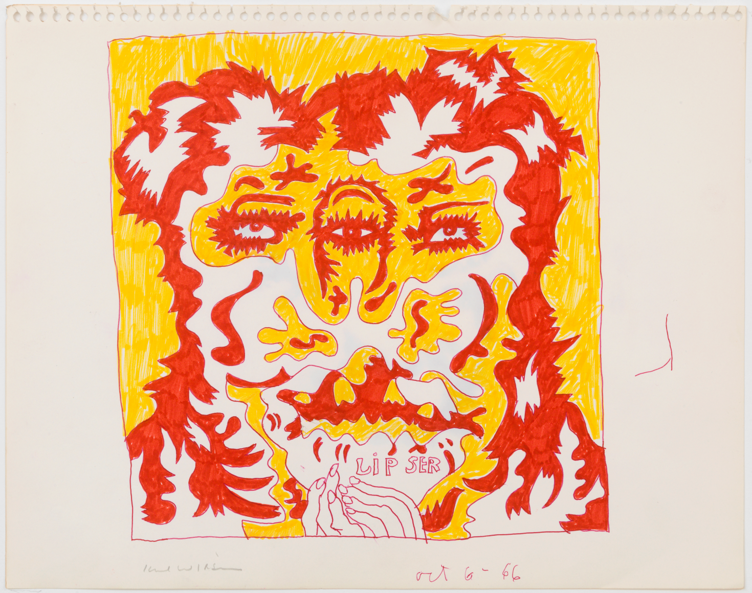 color drawing from 1966