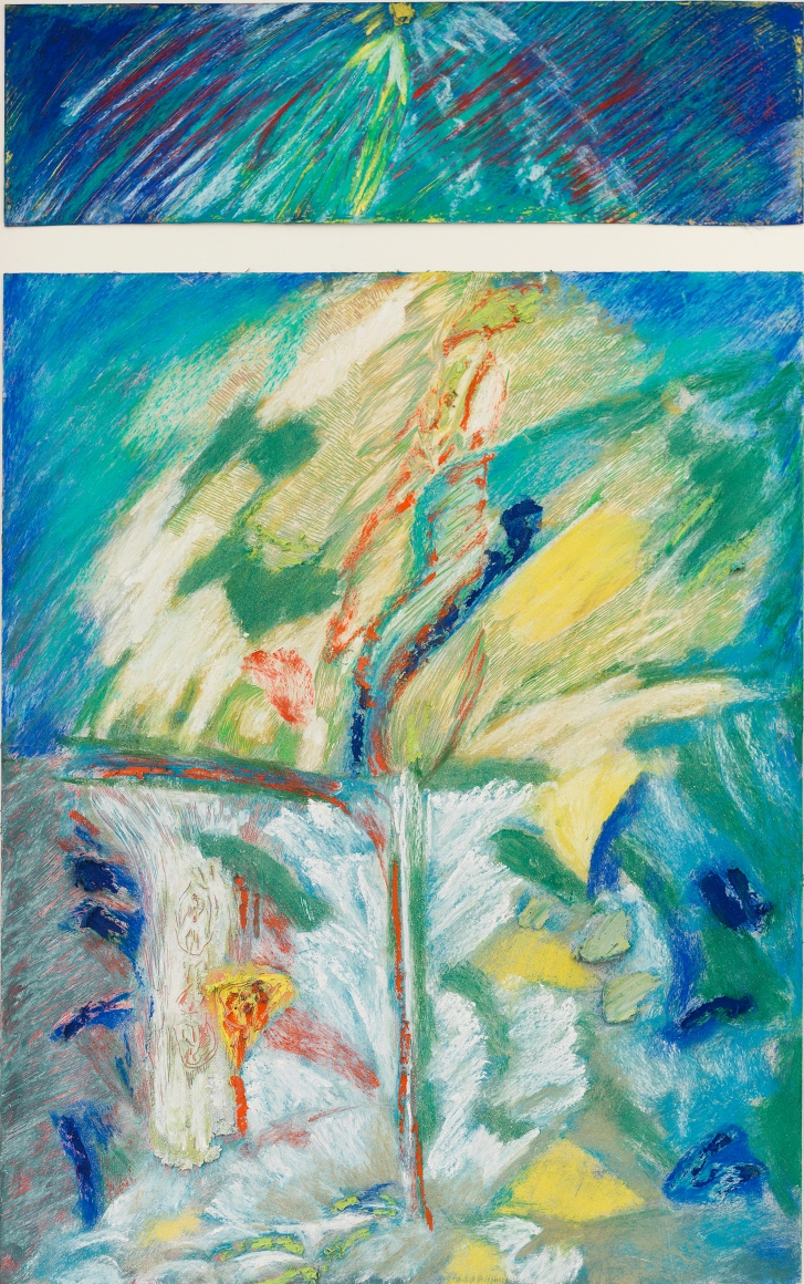 Untitled, 2018, soft pastel and oil pastel on paper