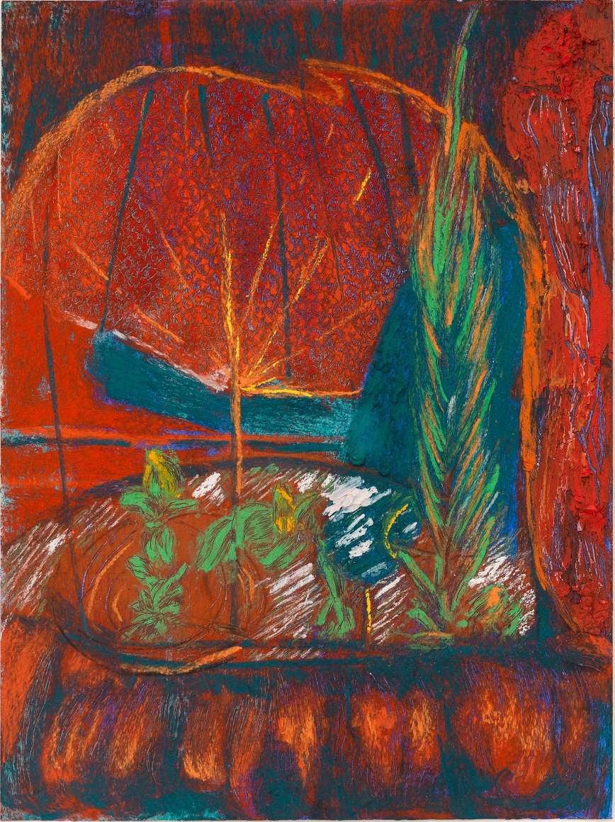Untitled, 2018, soft pastel and oil pastel on paper