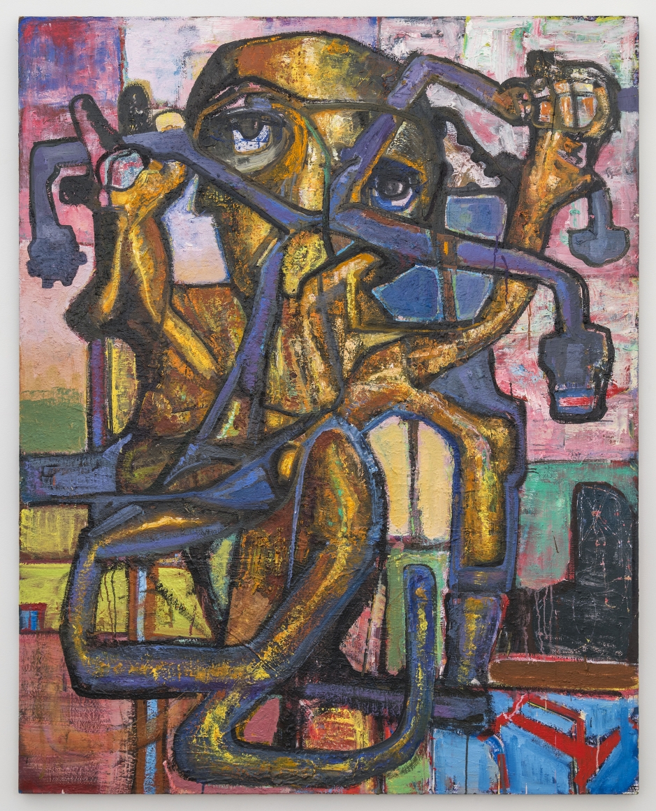 Metaphysical Salami, 2018, oil on linen