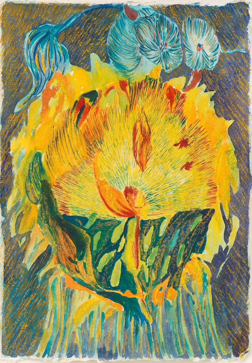 Untitled, 2018, gouache, watercolor, soft pastel and oil pastel on paper