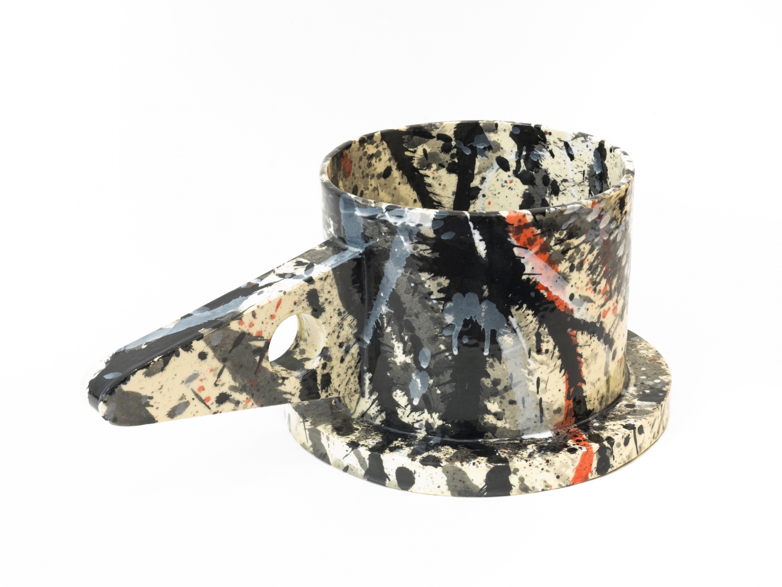 Schizzo, 2014, cone 06 clay and underglazes