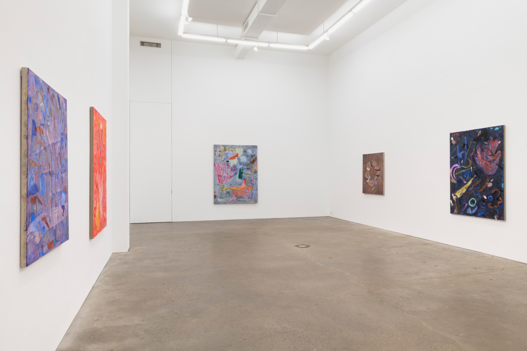 Clare Grill, installation view of There's the Air at Derek Eller Gallery, 2021
