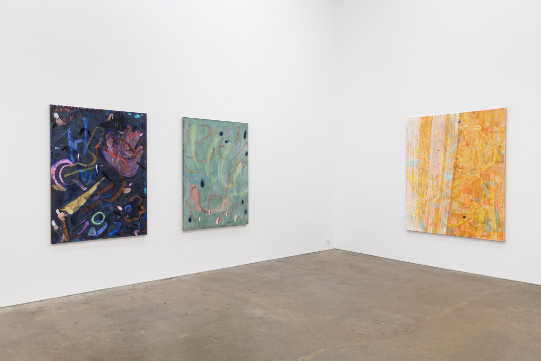Clare Grill, installation view of There's the Air at Derek Eller Gallery, 2021
