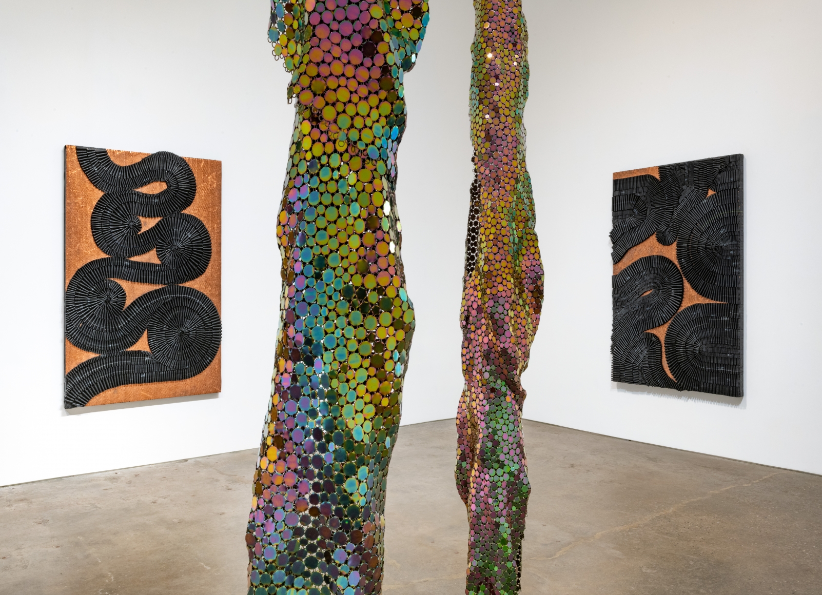 Alyson Shotz, The Small Clocks Run Wild, installation view, 2020