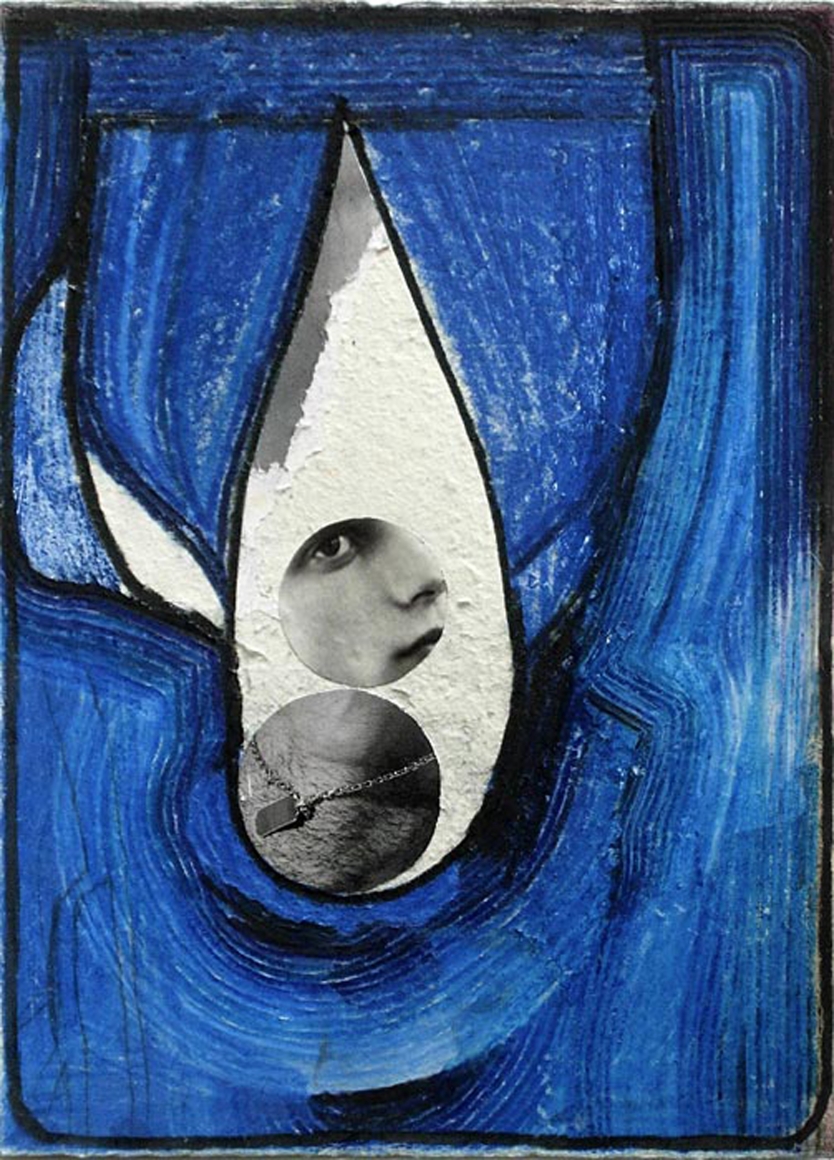 Untitled, 2013 color pencil, crayon, graphite and collage on paper