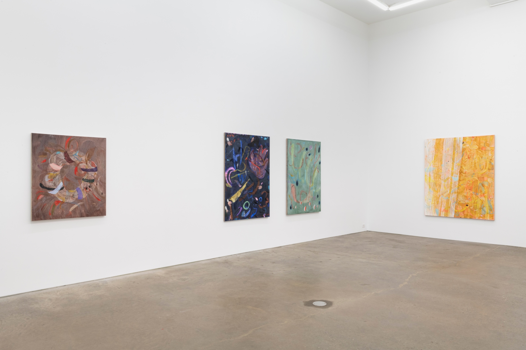 Clare Grill, installation view of There's the Air at Derek Eller Gallery, 2021