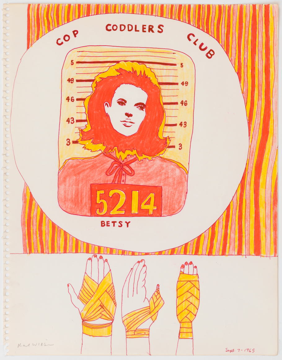 Untitled, 1965, ink, marker and color pencil on paper
