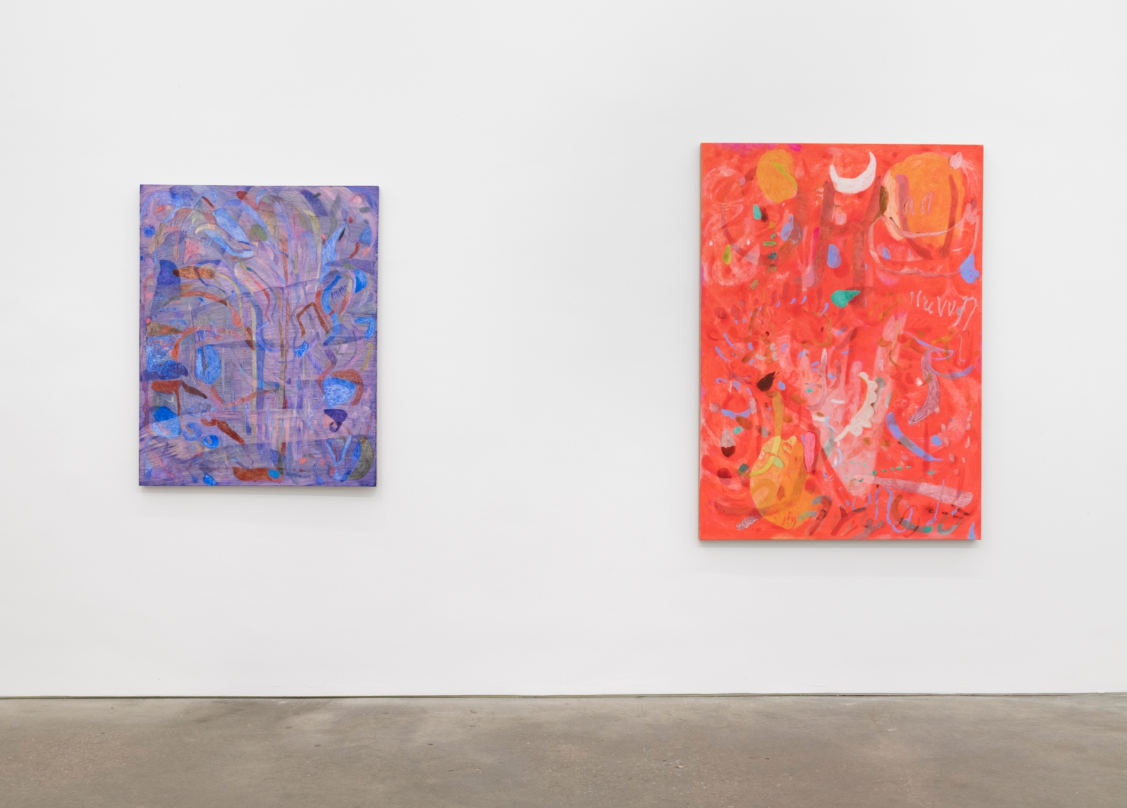 Clare Grill, installation view of There's the Air at Derek Eller Gallery, 2021