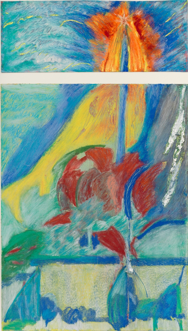 Untitled, 2018, soft pastel and oil pastel on paper