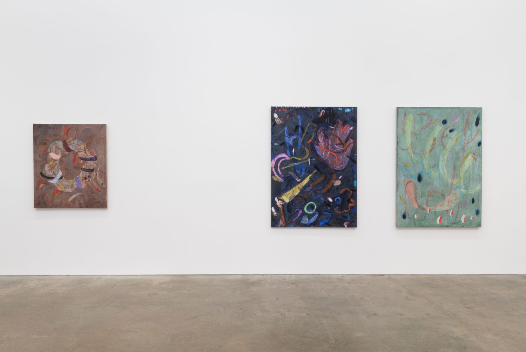 Clare Grill, installation view of There's the Air at Derek Eller Gallery, 2021