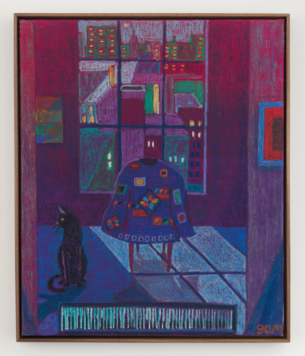 Goodnight Keys, 2018 , oil pastel, oil stick, & Flashe on linen over panel