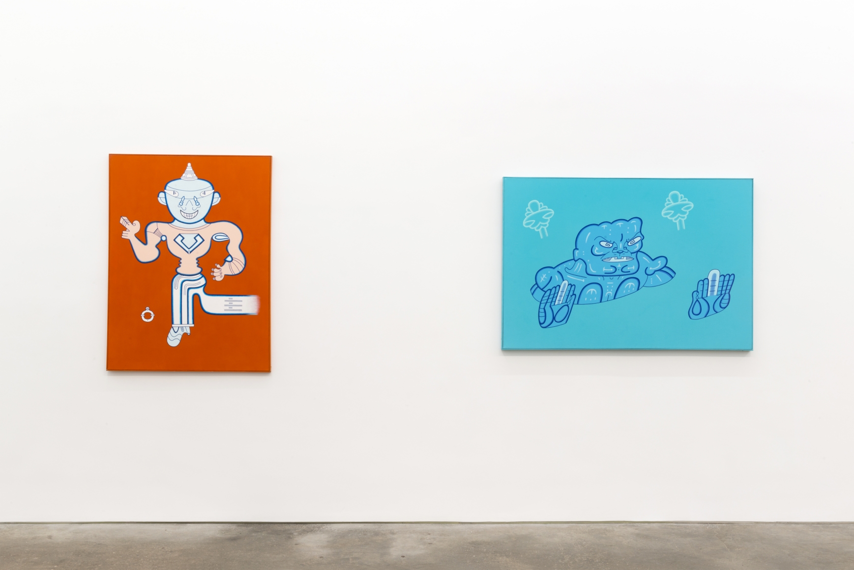 Karl Wirsum, Mr. Whatzit: Selections from the 1980s, installation view at Derek Eller Gallery, New York