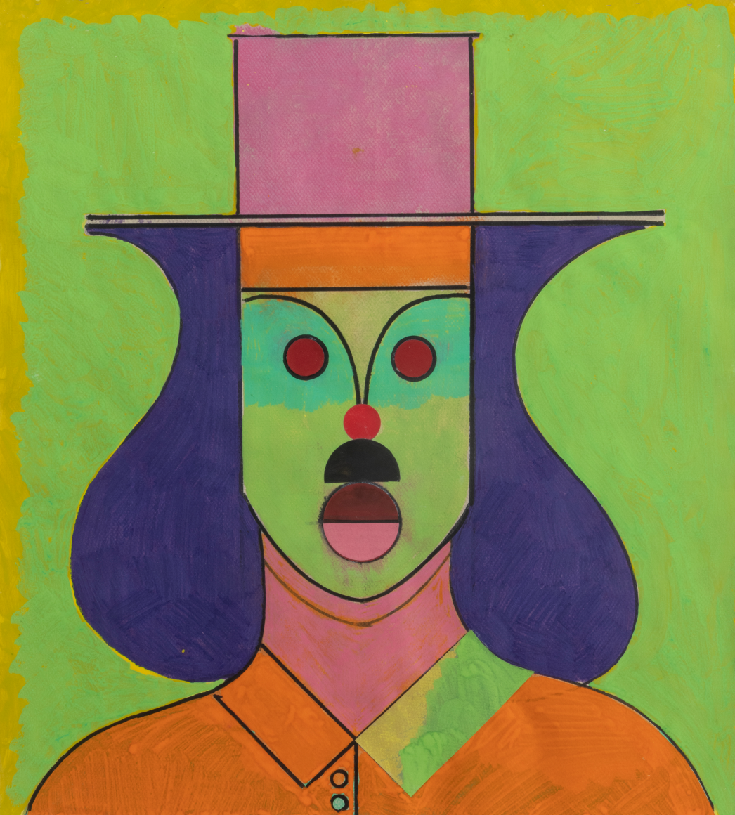 Untitled, 2020, gouache, ink, pen, and Flashe on paper