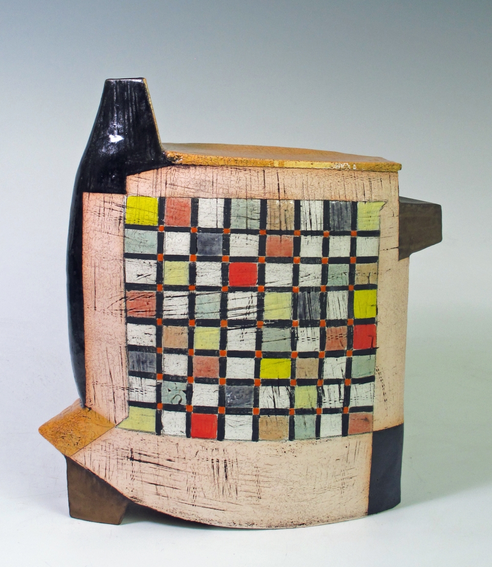Orange Checkered Vessel