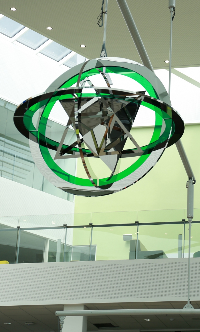 Jeppe Hein, Mobile of Enlightenment, 2015, VIA University College, Aarhus, Denmark
