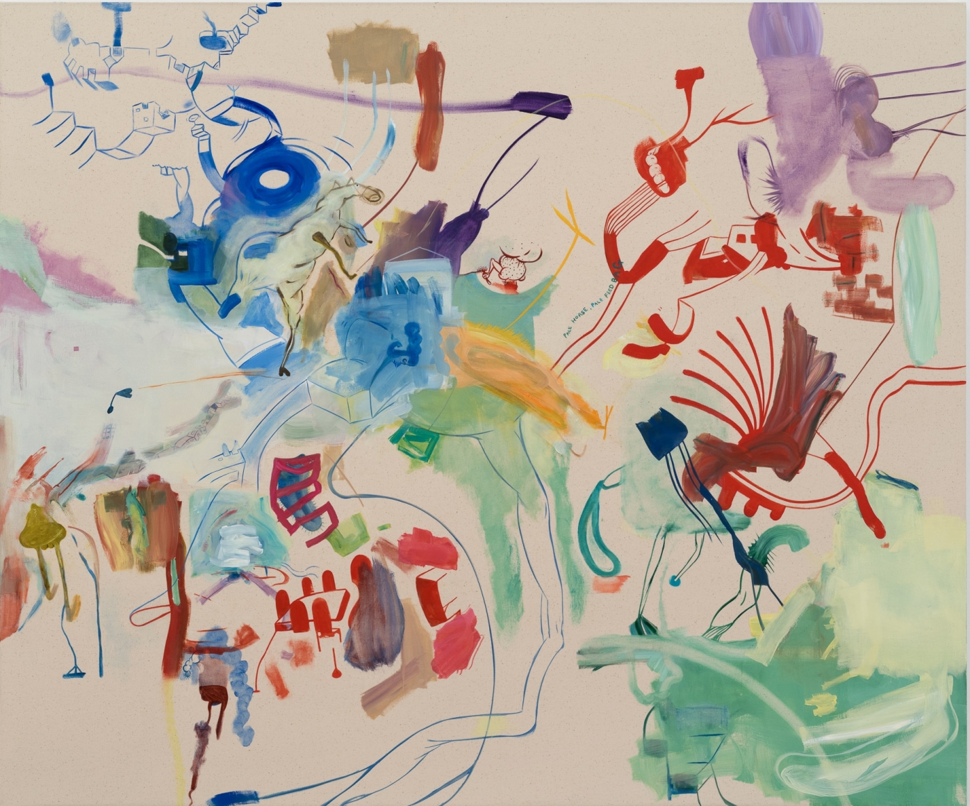 Sue Williams, Pale Horse, Pale Feedbag, 2019