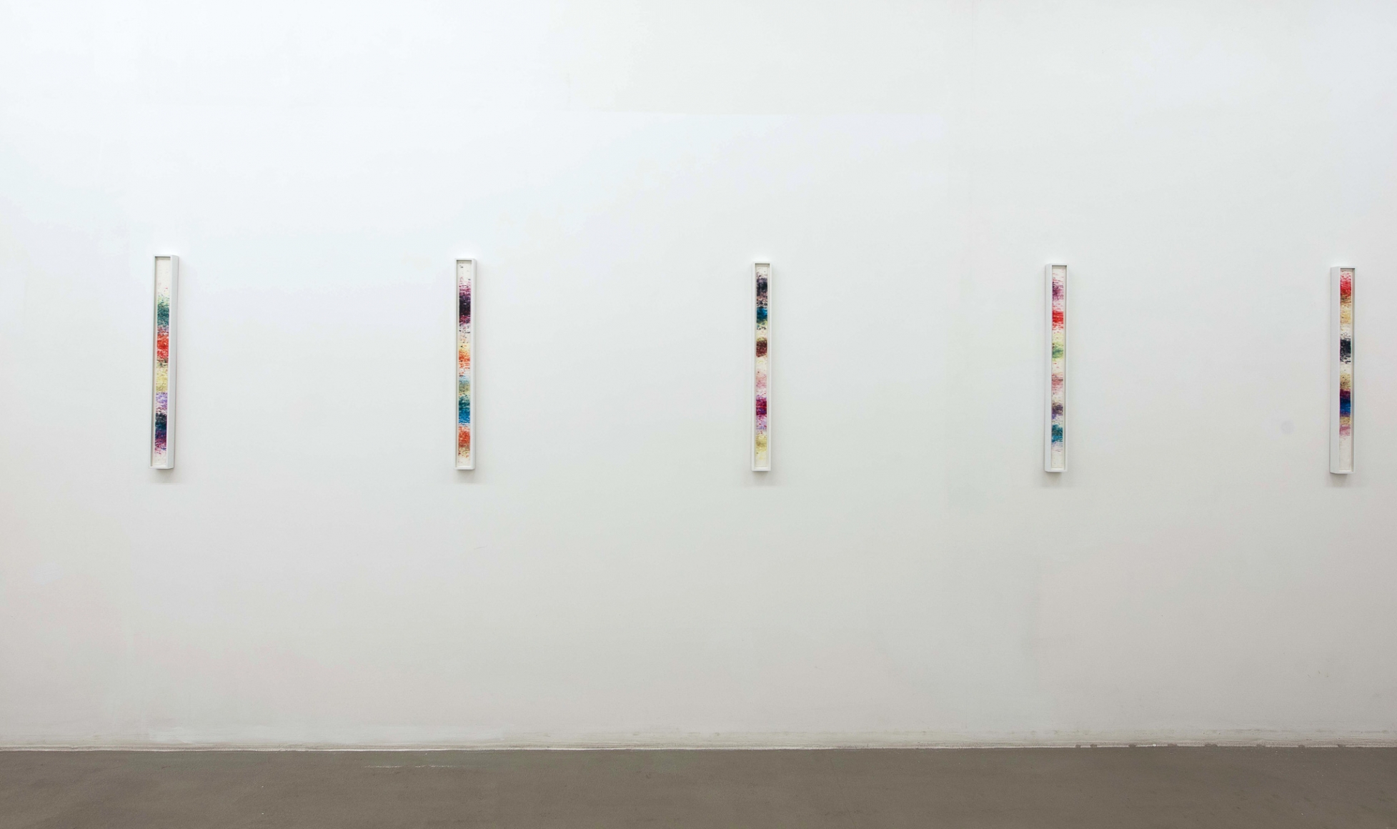 Sam Falls, Exhibition view: Fondazione Giulinai, Rome, 2015. Photo: Giorgio Benni