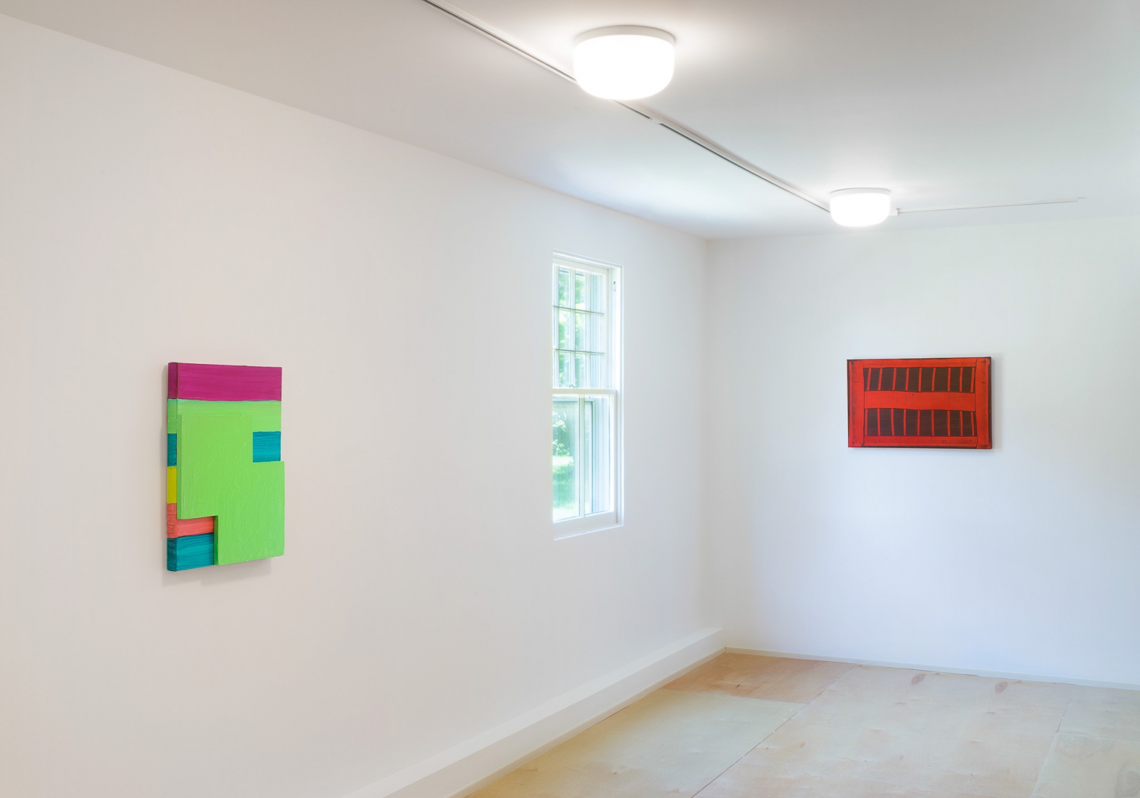 Installation view: Mary Heilmann: Painting Pictures, The Dan Flavin Art Institute, Bridgehampton, NY, 2017