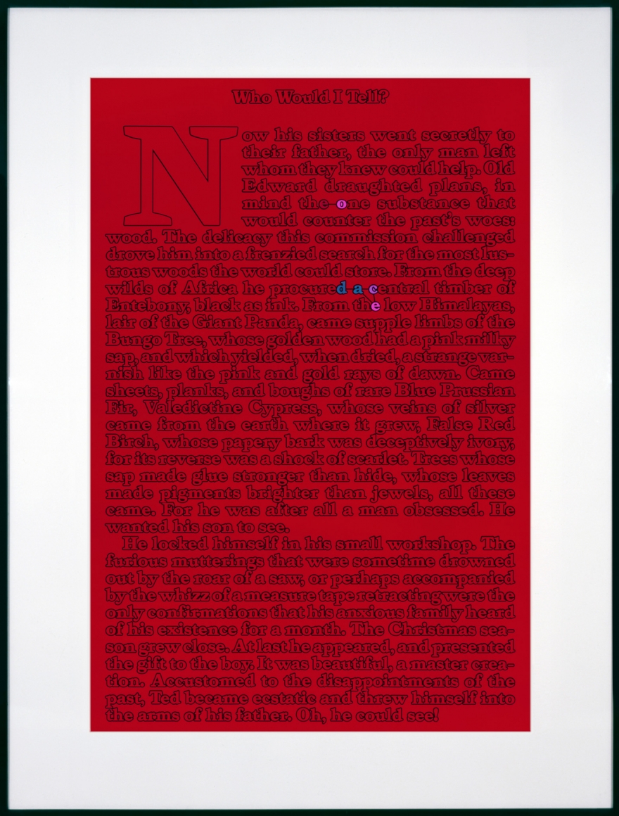 Larry Johnson, Untitled (I Swear I Won't Tell a Soul. Who Would I Tell?), 1989