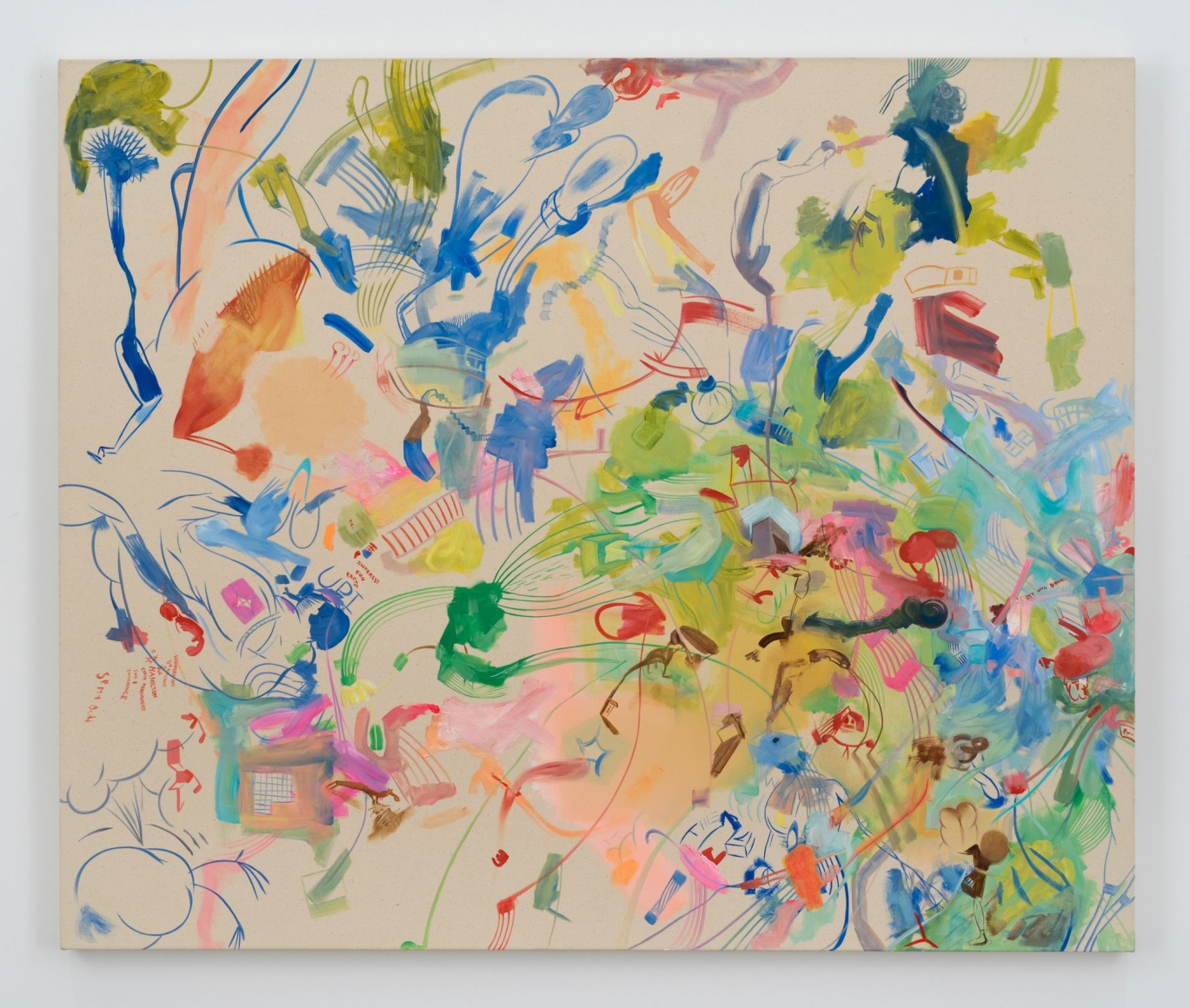 Sue Williams, Busy Blue, 2016