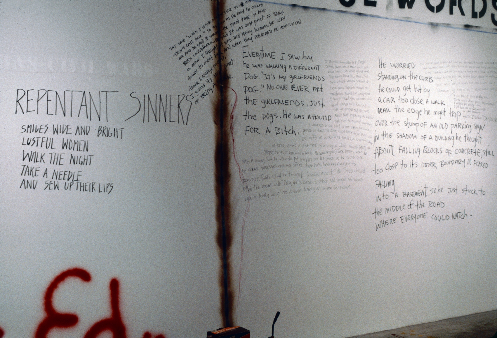 Installation view Writings On The Wall