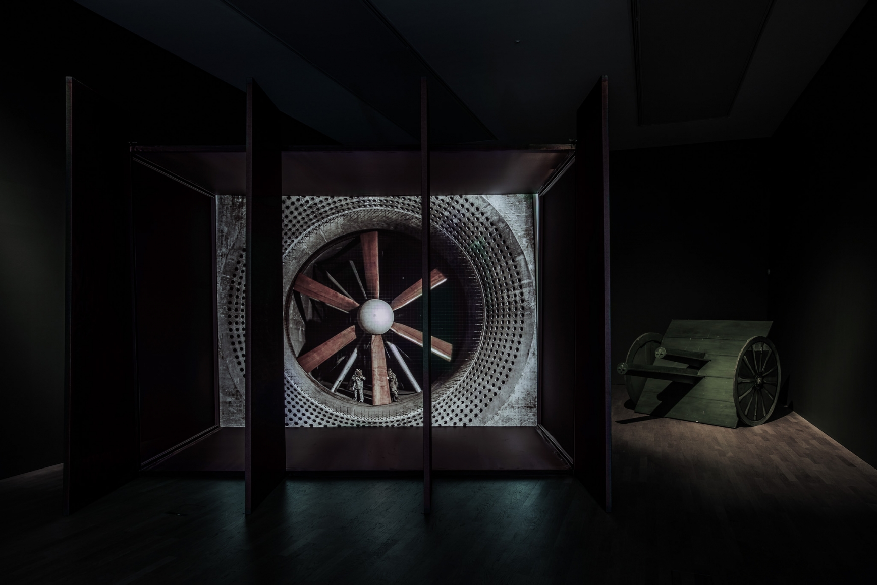 Jane and Louise Wilson, Installation view: Undead Sun: We Put the World Before You, Middlesbrough Institute of Modern Art, 2016