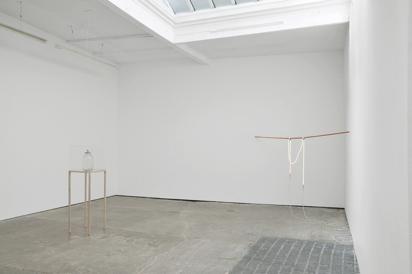 Nina Canell, Installation view: Into the Eyes as Ends of Hair, Cubitt, London, 2012