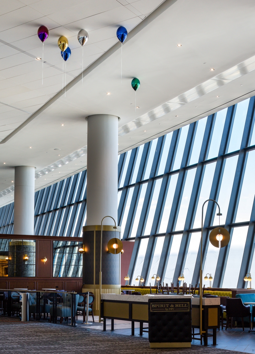 Installation View: Jeppe Hein, All Your Wishes, LaGuardia Airport’s Terminal B, 2020, Commissioned by LaGuardia Gateway Partners in partnership with Public Art Fund for LaGuardia Airport’s Terminal B