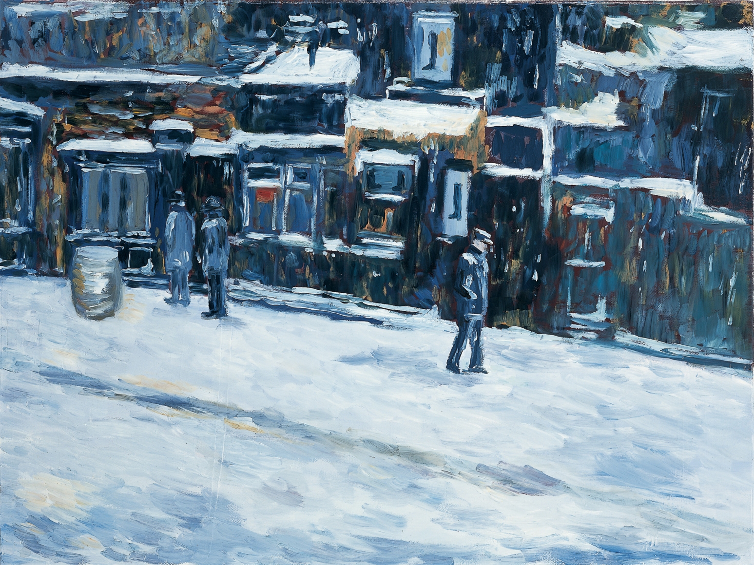 Karen Kilimnik, The Messenger Boy, 1903, Childe Hassam, Skid Row - 3rd & Arch, 2002