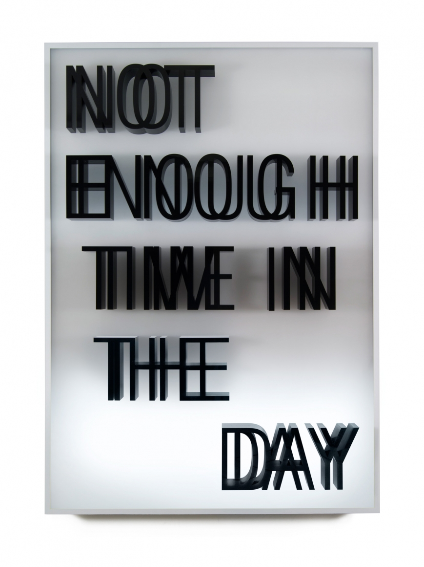 Doug Aitken, NOT ENOUGH TIME IN THE DAY (lightbox), 2013