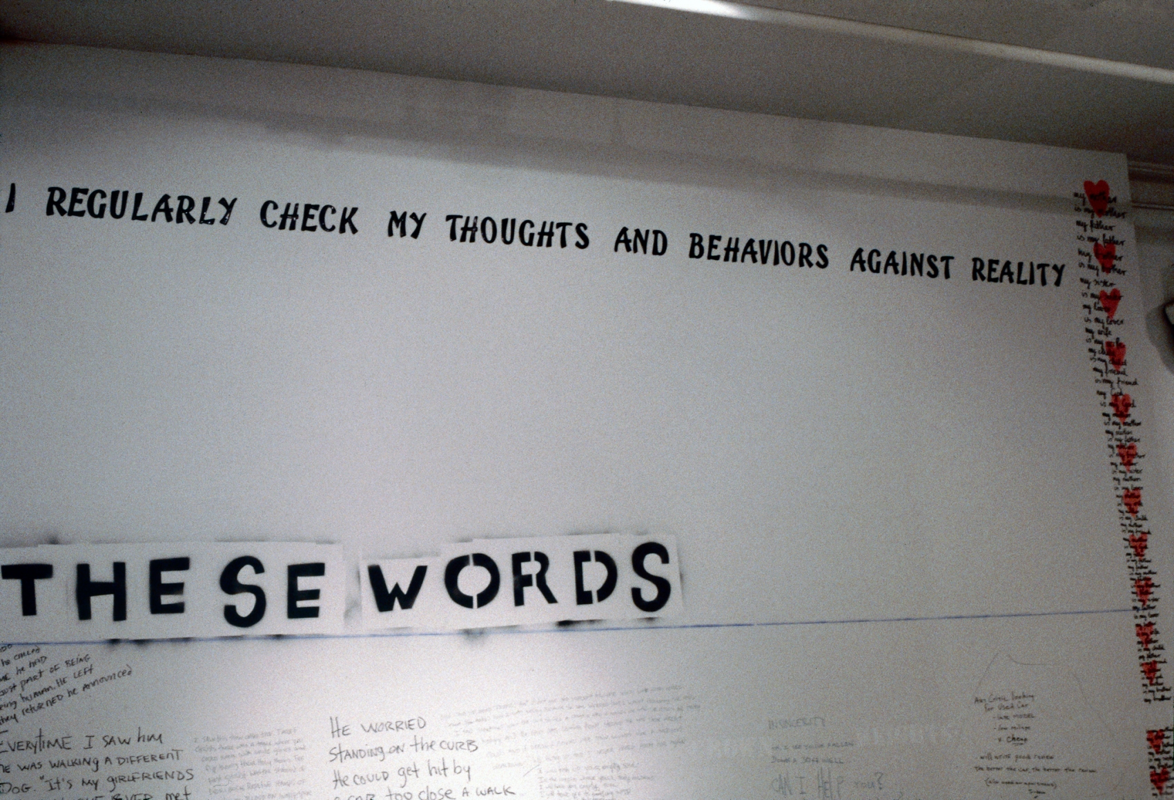 Installation view Writings On The Wall