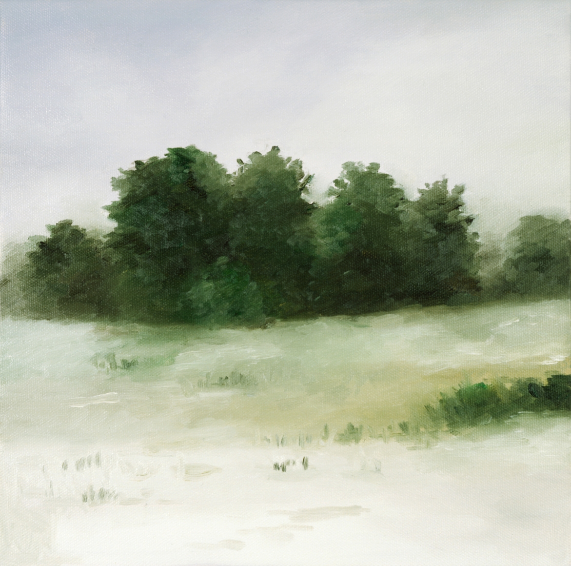 Maureen Gallace, Trees in Snowy Grass, 1997