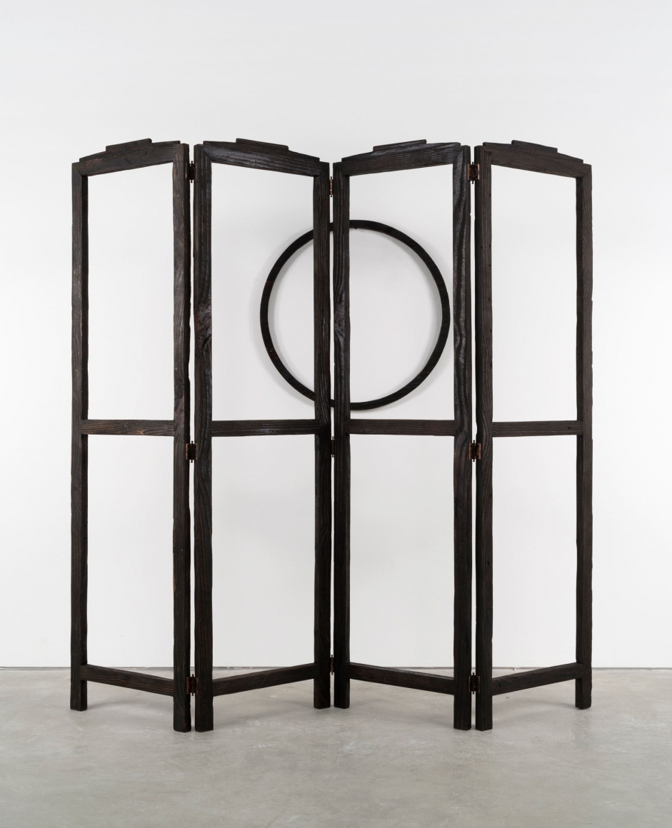 Dominique Gonzalez-Foerster, cerceau et paravent, 1985
