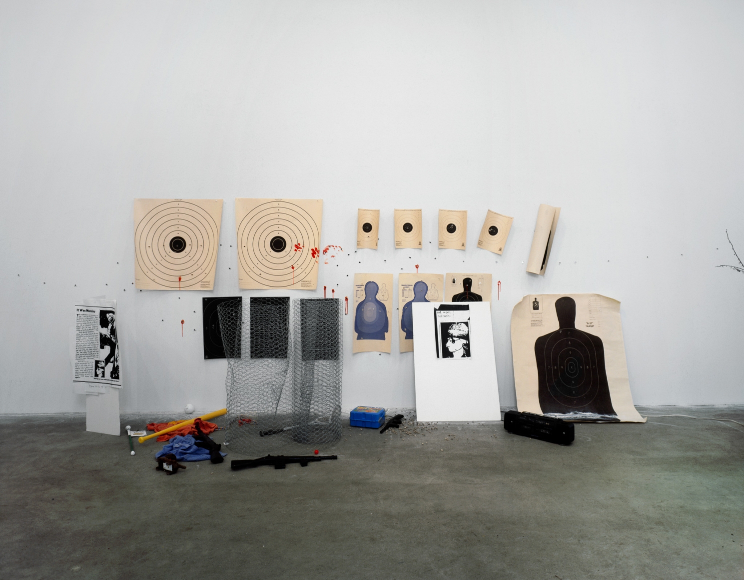 Karen Kilimnik, I Don't Like Mondays, the Boomtown Rats, Shooting Spree, or Schoolyard Massacre, 1991, Installation view: 303 Gallery, New York, 1991