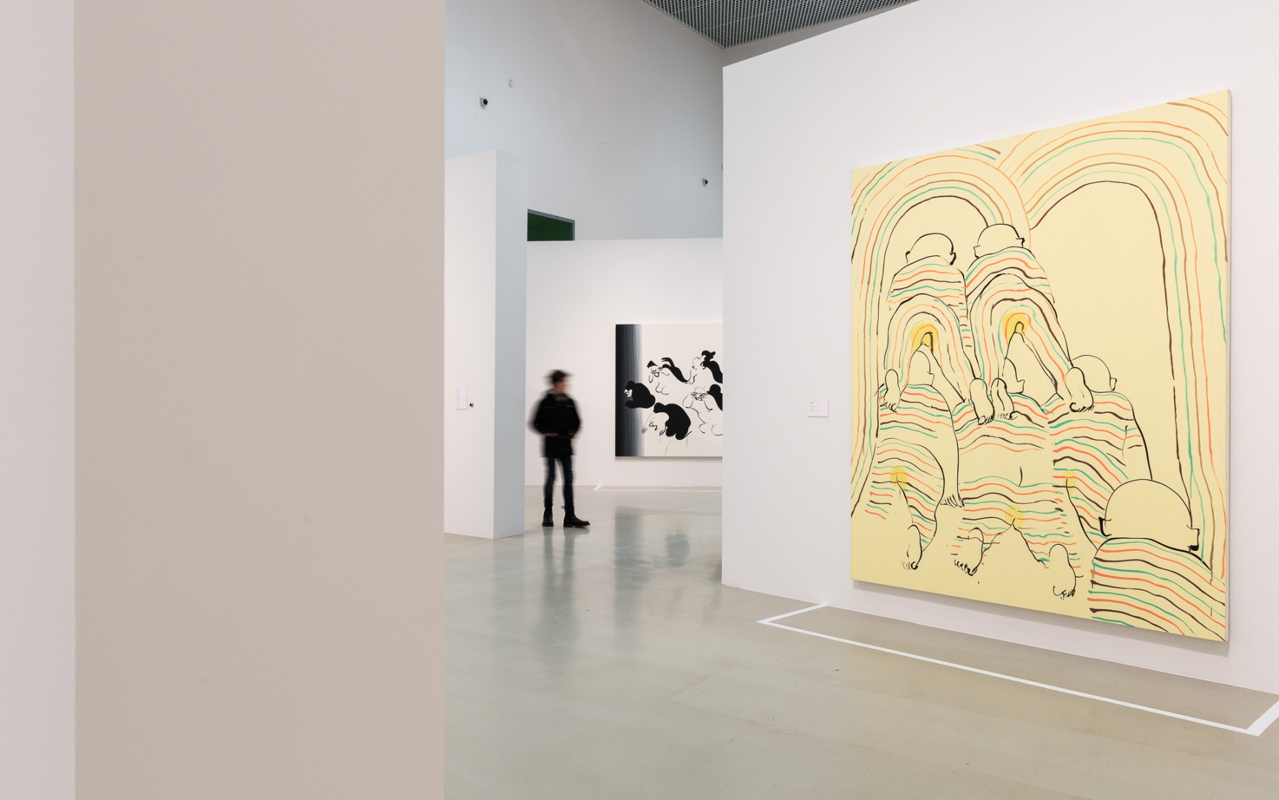 Installation view: Tala Madani: Rip Image, Moderna Musseet, Malmö, 2013