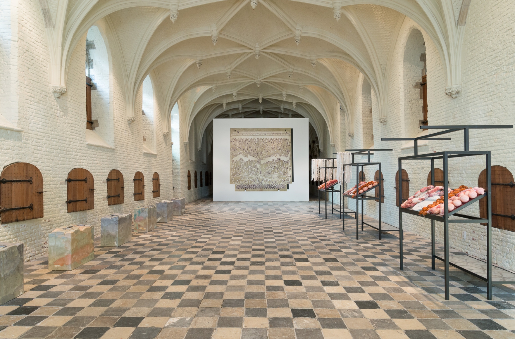 Installation view: Marina Pinsky - Strata of the Slow, Buried Trench, Vleeshal Markt, Middelburg, 2017