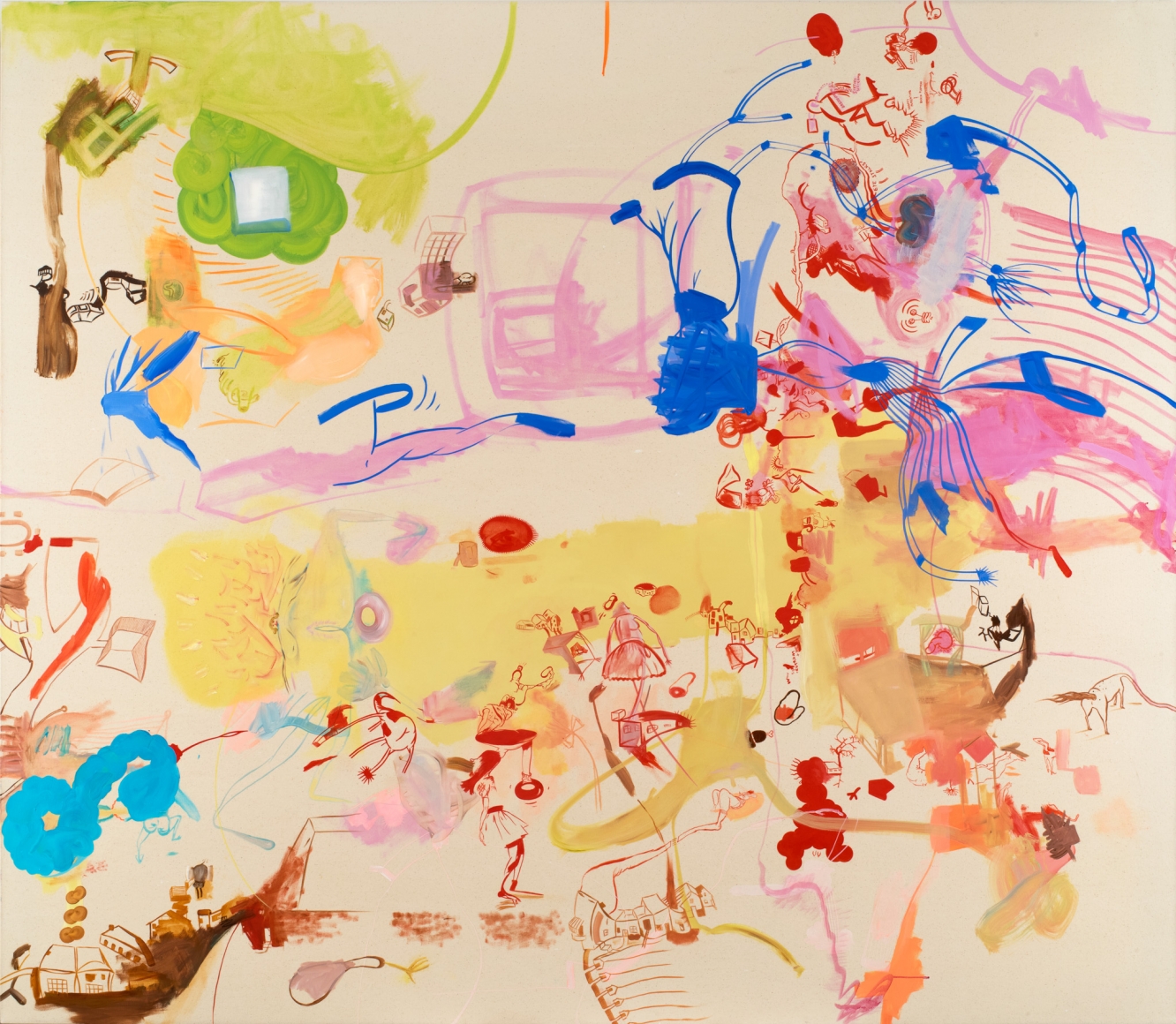 Sue Williams, Chicken Leg in Yellow, 2017