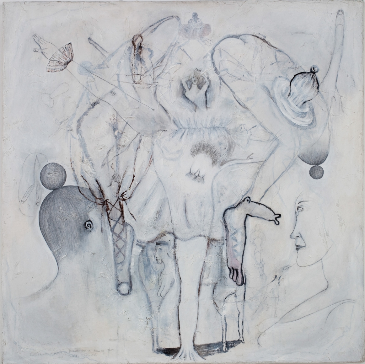 Sue Williams, "Ballerinas attempt to rematerialize, Knowing They Face Technical Difficulties", 1991