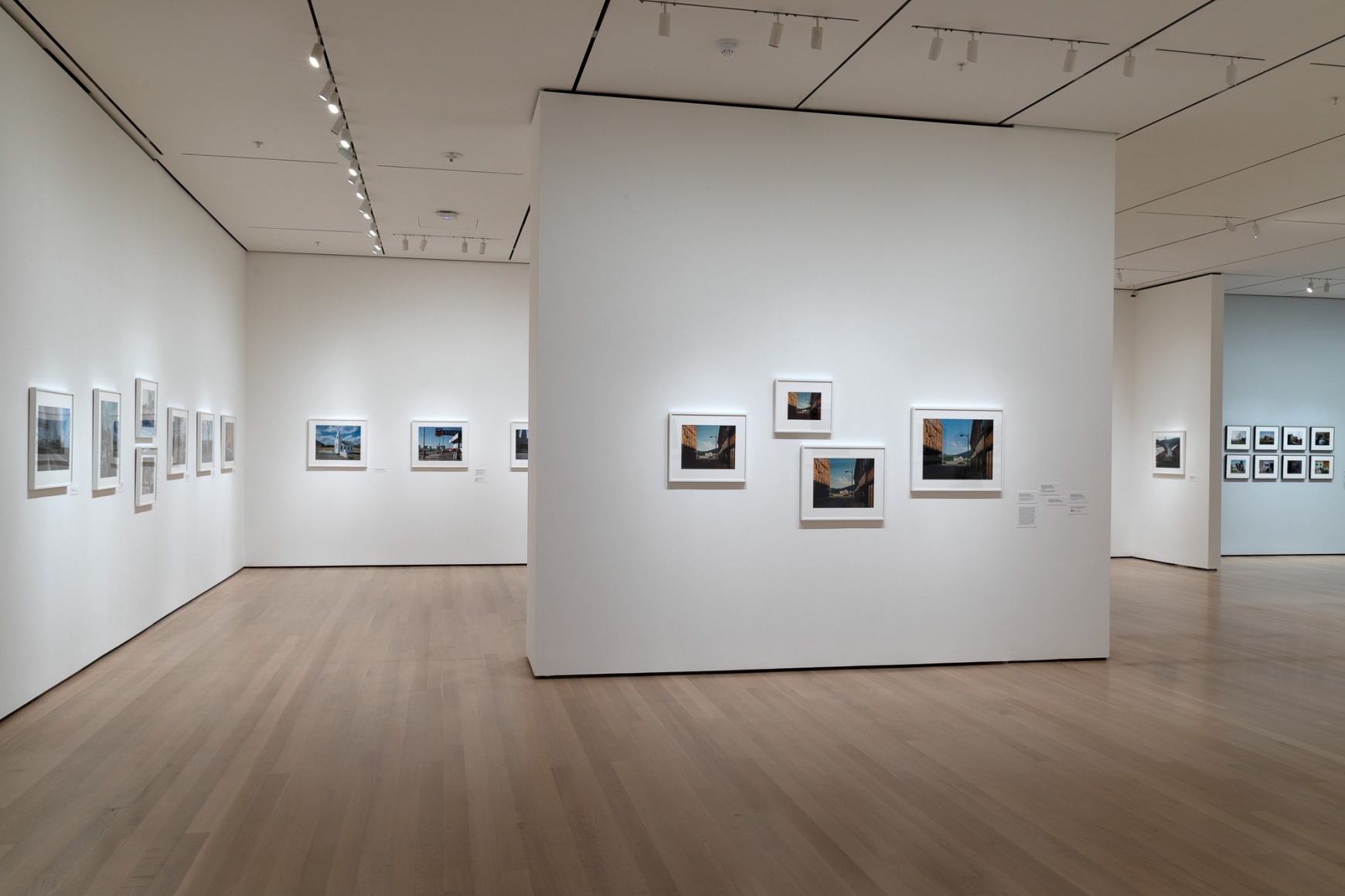 Installation view of Stephen Shore. The Museum of Modern Art, NY, November 19, 2017 – May 28, 2018.