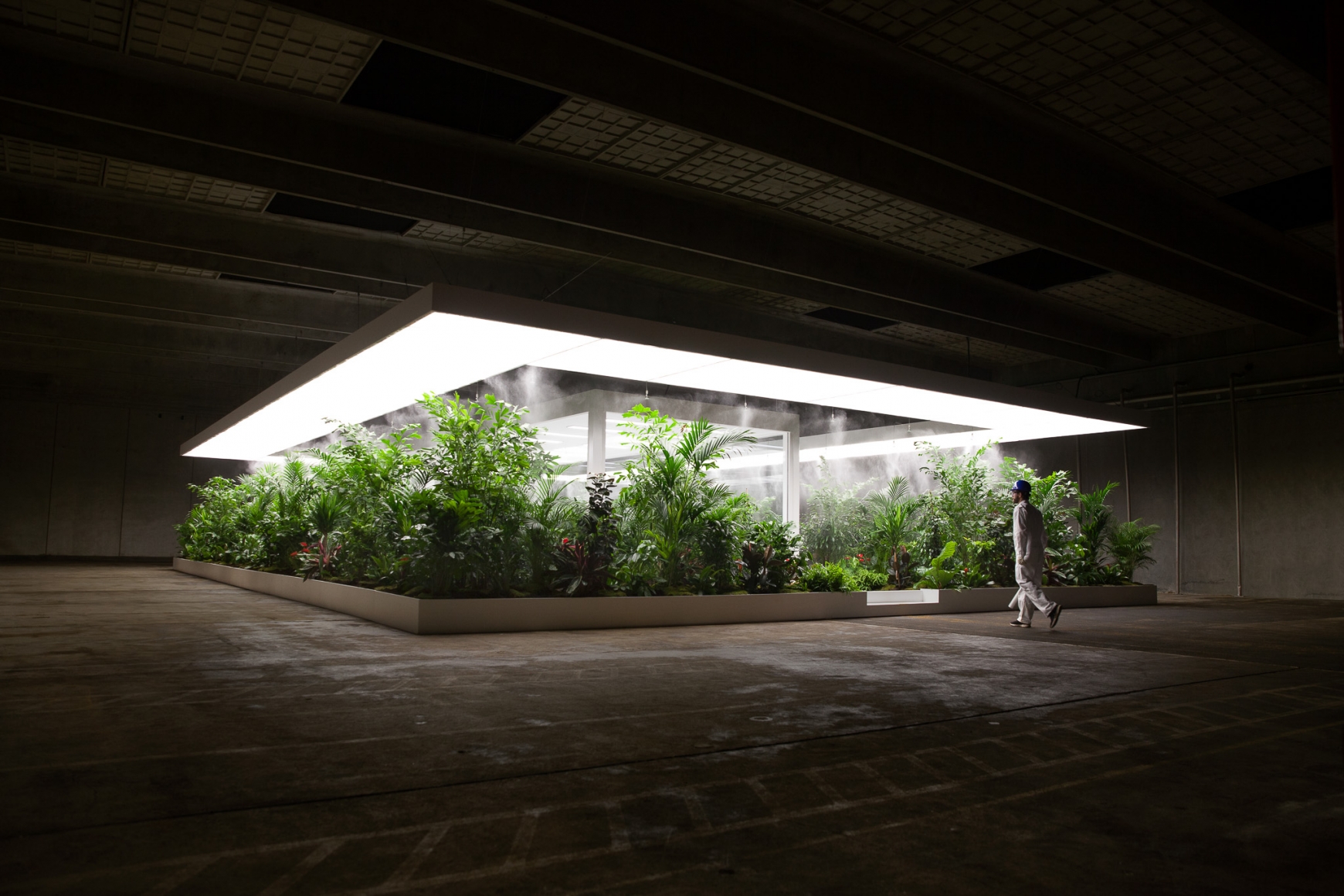 Installation view of Doug Aitken, The Garden 2017.