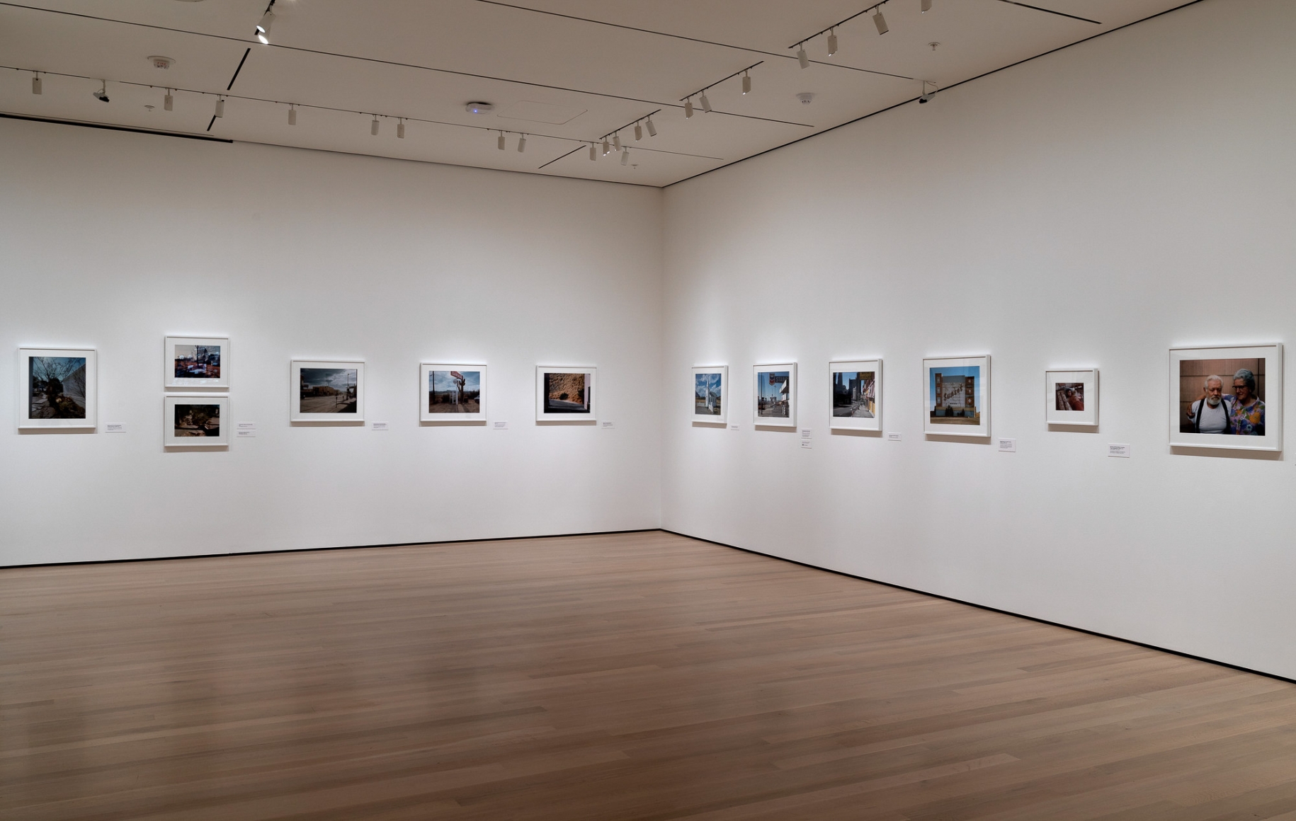 Installation view of Stephen Shore. The Museum of Modern Art, NY, November 19, 2017 – May 28, 2018.